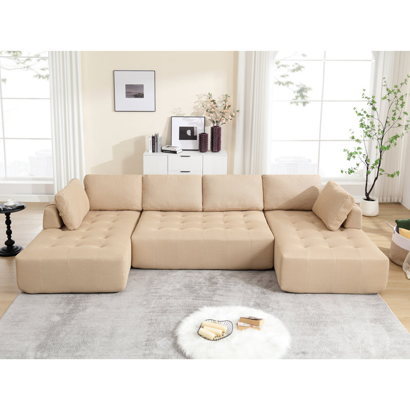 6 sièges de salon, modulaires, revêtement kaki respirant, doux et confortable pour un usage domestique, siège en tissu