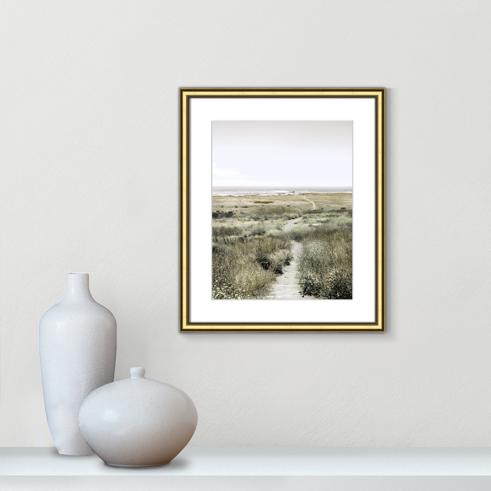 Toscani "Footpath to Paradise" Print, Gold, 17.25 W x 20.25 H x 0.88 D