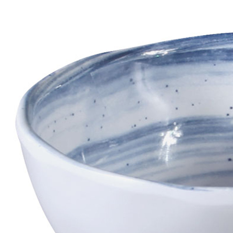 Van Gogh 9 oz. Round Melamine Dining Bowl, Navy