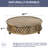 Handcrafted Round Mango Wood Coffee Table with Carved Lattice Base, 36" Wide, Natural Finish