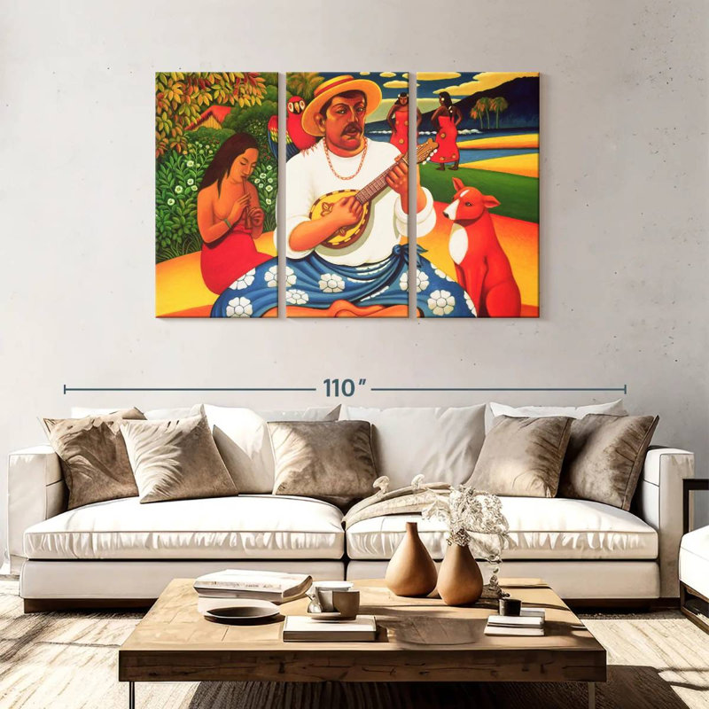 L'île fantastique d'Abarca Gauguin, H 48 po x l 74 po