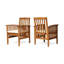 Chaise de salle à manger en bois 2 pièces avec coussins - Élégante pour l'extérieur 2 chaises, espaces-1989502162
