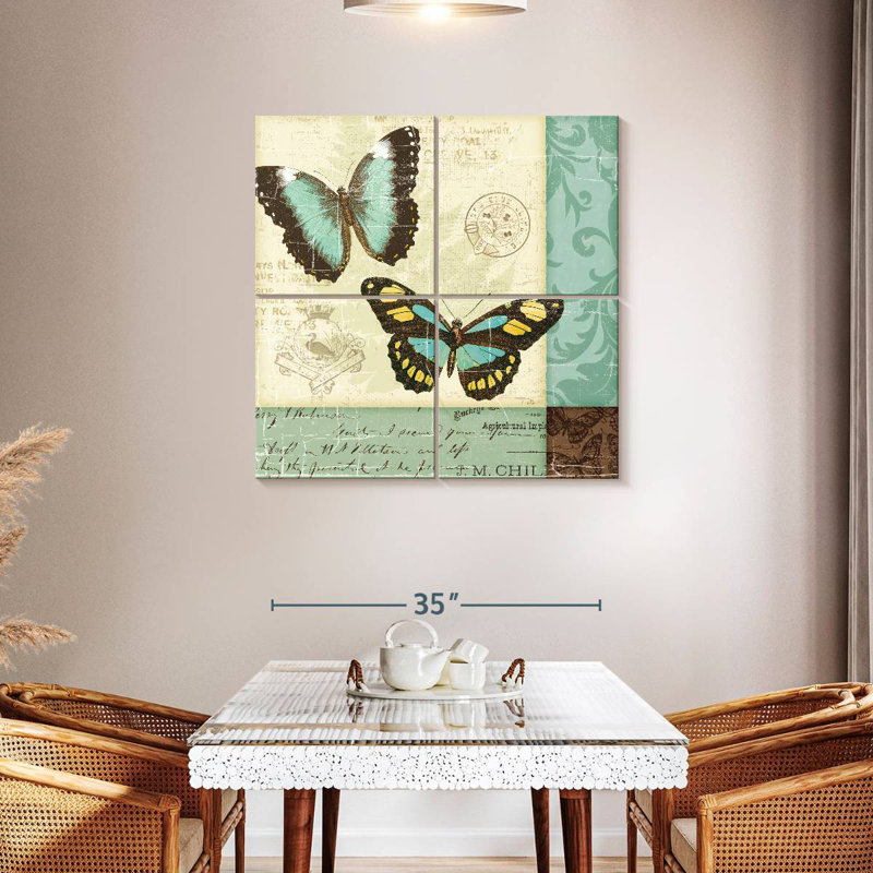 Patchwork de papillon Brampt, H 38 po x l 38 po