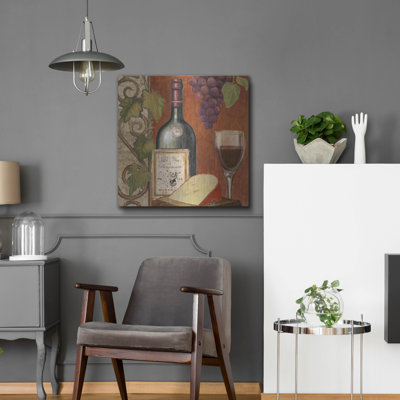 Winston Porter «Wine and Cheese Tustation 4» par Art Licensing Studio, art mural en métal