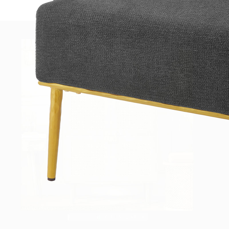 Fauteuil d'appoint Virelli Modern Chenille, Gris foncé