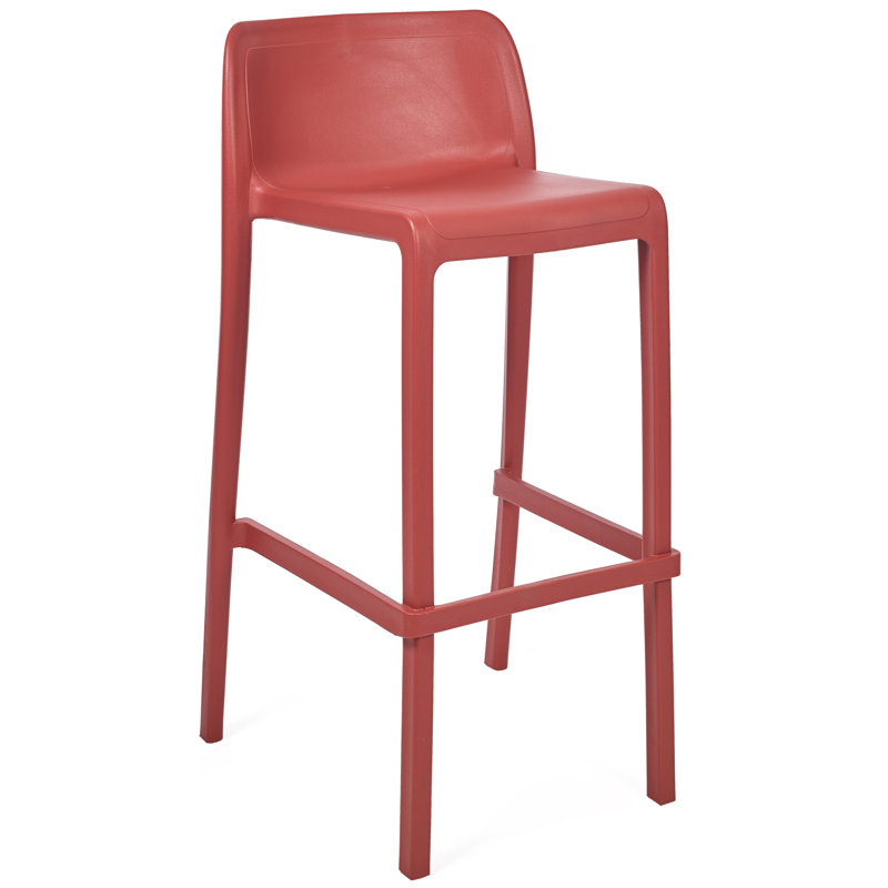 Plain Outdoor 30" Patio Bar Stool, Red Brick