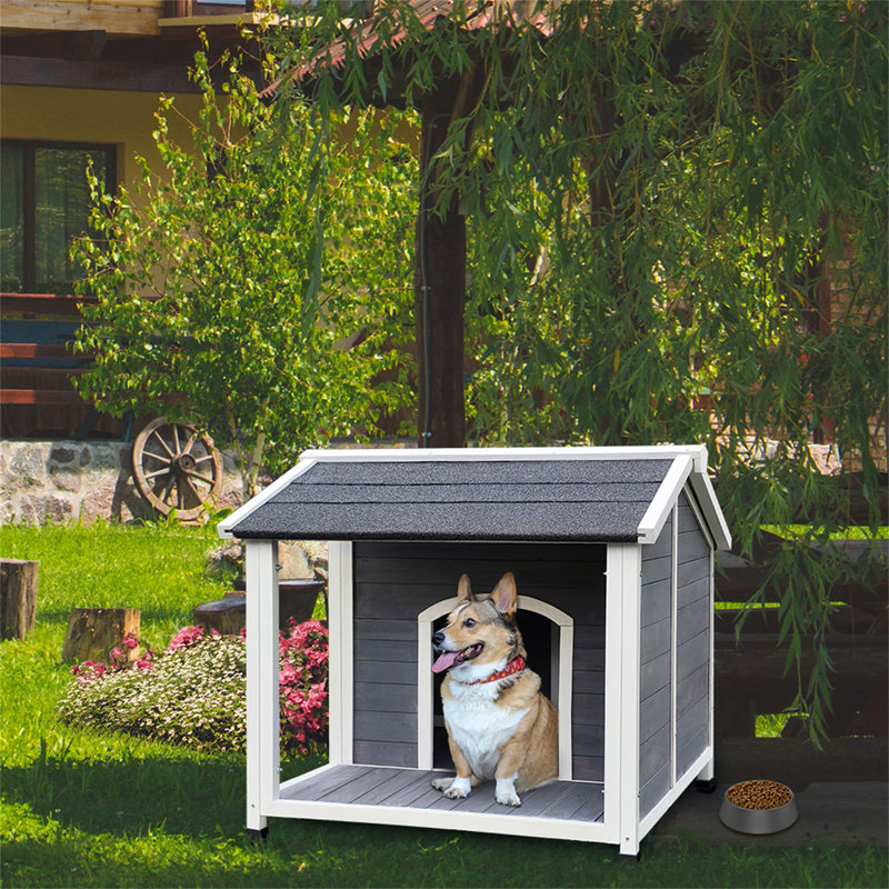 Niche pour chien d'extérieur en bois