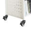 Chariot à livres à 3 niveaux avec tablettes à double face en forme de W, grande capacité et conception durable pour les bibliothèques et la maison