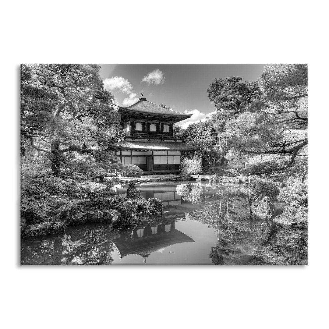 Ungerahmtes Foto auf Glas "Ginkaku-ji Temple in Kyoto"