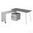 Rotating Multi-Positional Modern Desk, Grey