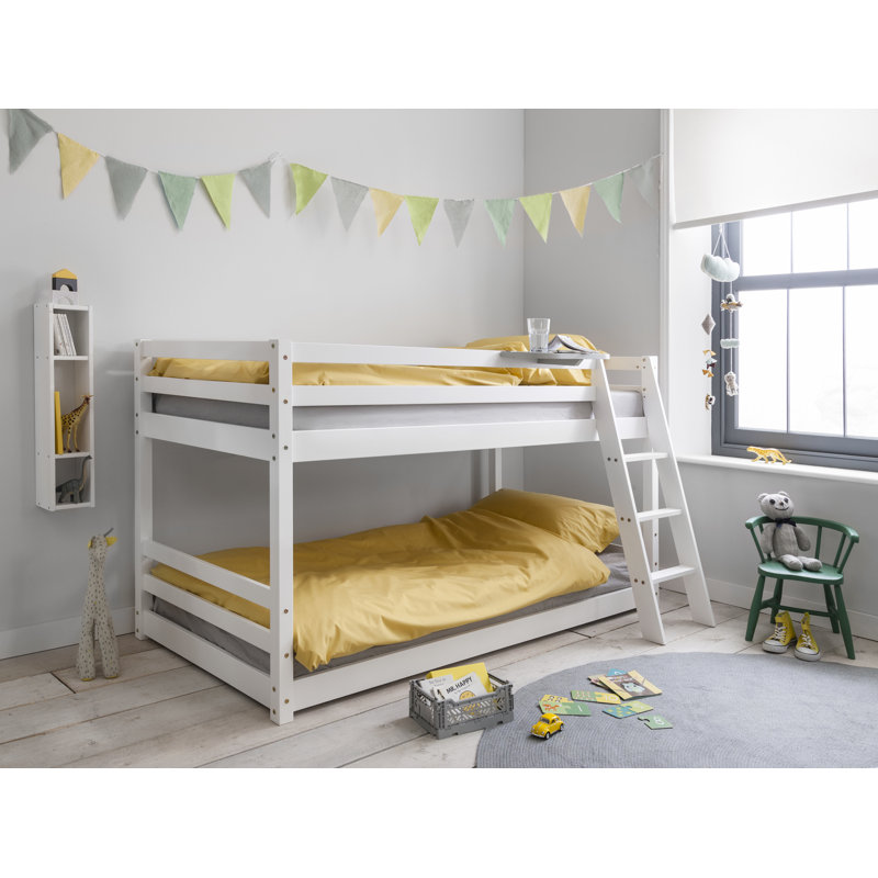 Hilda Low Cabin Bed with Bunk Underbed and Play Area in Classic White