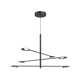 Rotaire 3 Light Metal Dimmable LED Sputnik Chandelier