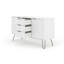 Dufresne Large White Sideboard, 2 Doors and 3 Drawers, Industrial Design