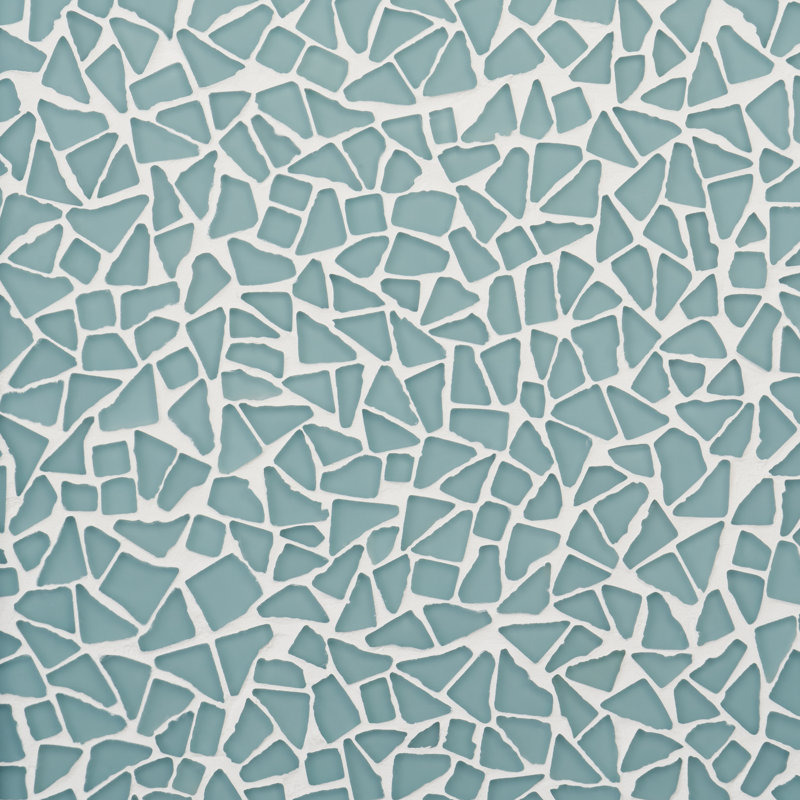Marine 12 In. X 12 In. Frosted Matte Glass Mosaic Floor And Wall Tile (6 Sq. Ft. / Case), Atlantic Blue