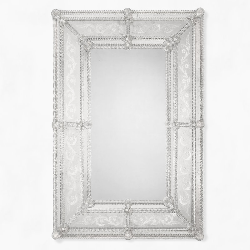 Salvatore Rectangle Glass Mirror, Clear, 59" x 39.5"