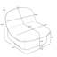 Fauteuil d'appoint pivotant en velours Modern-1591327679