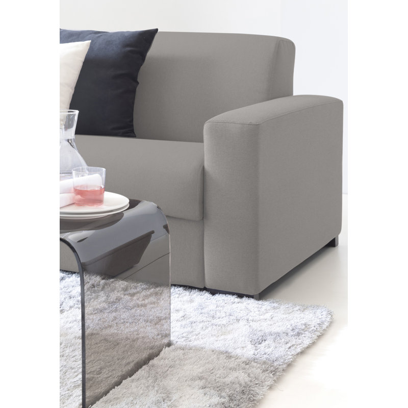 Bavar 3 Seater Sofa, 90cm H x 220cm W x 95cm D, Grey