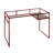 Yasin Glass Top & Red Finish Writing Desk