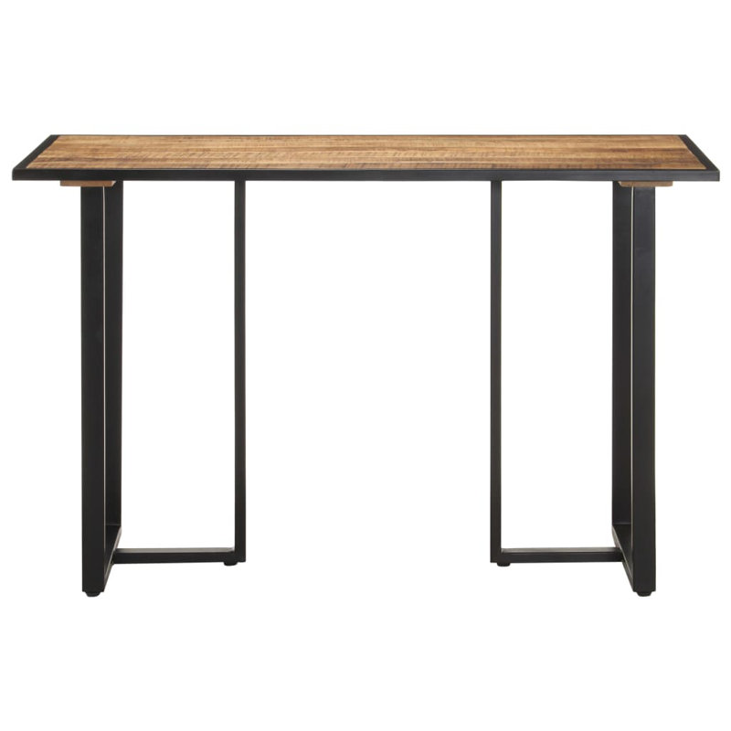 Table de salle à manger brute, Marron, Bois de mangue, L 47,2 po x L 68 po
