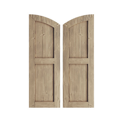 Timberthane deux panneaux plats égaux avec volets elliptiques en faux bois (par paire)