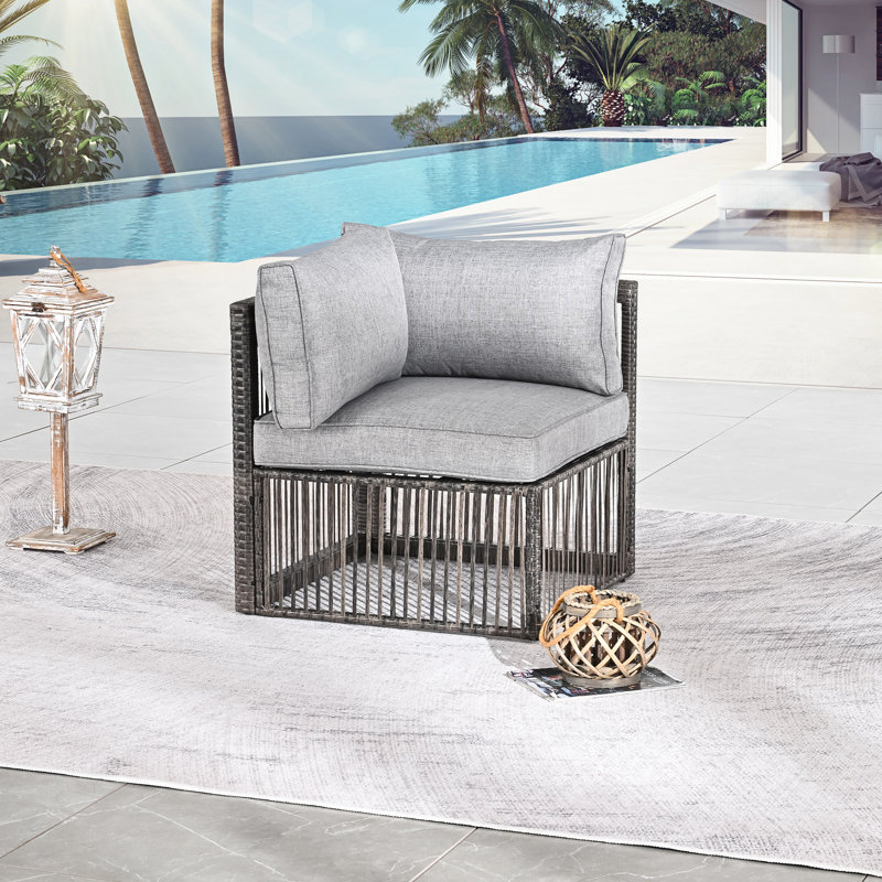 Adeley Wicker Outdoor Lounge Chair