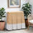 Elita Rectangular Rattan Console Table with Scallops