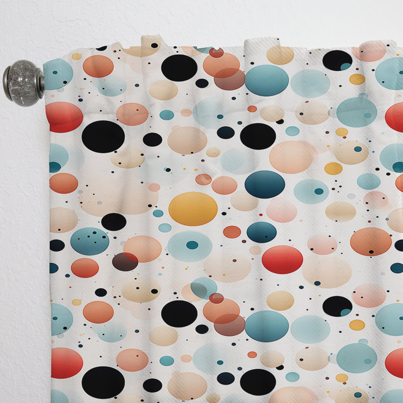 Motif artistique à pois I - rideau abstrait - rideau obscurcissant - 1 panneau, L 52 po x L 63 po
