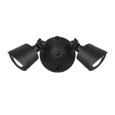 Outdoor LED Double Flood Light with Adjustable Colour Temperature in Black