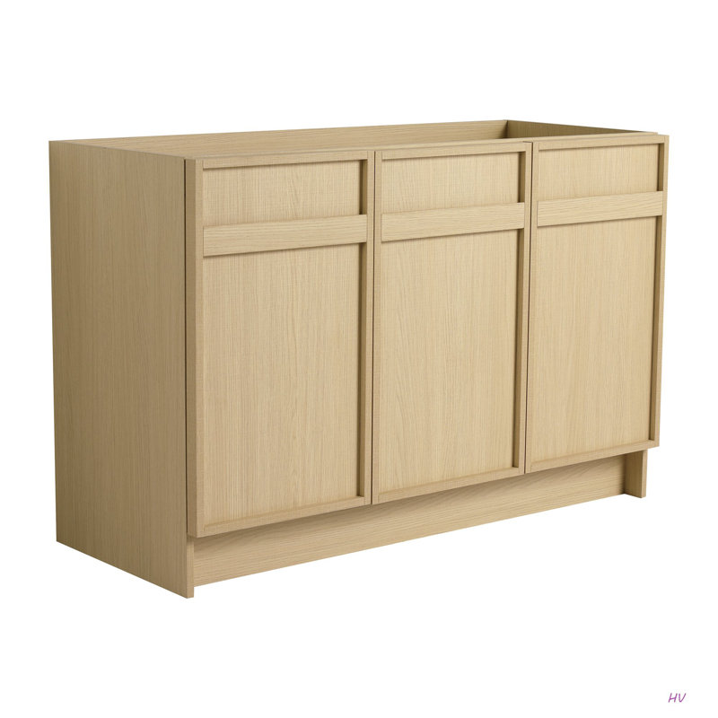 Meuble-lavabo autoportant 48 po et 3 portes d'armoire à fermeture en douceur