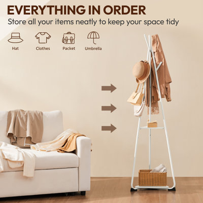 Metal Freestanding 6 - Hook Coat Rack