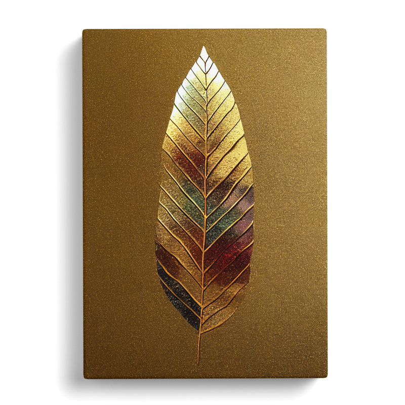 CAN-V0523-998X Forest Gold Leaf - Wrapped Canvas Print, 76cm H x 50cm W x 3cm D
