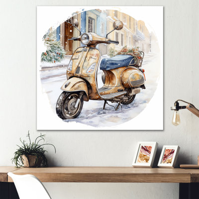 «Scooter Charm In Winter I», reproduction d'art sur toile