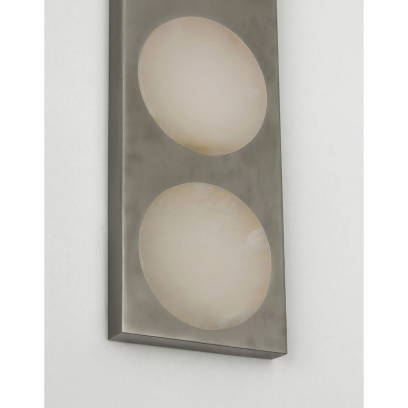 Dichotomy Sconce with Alabaster, 6 Lights, 27" H x 4.5" W x 0.75" D, Pewter