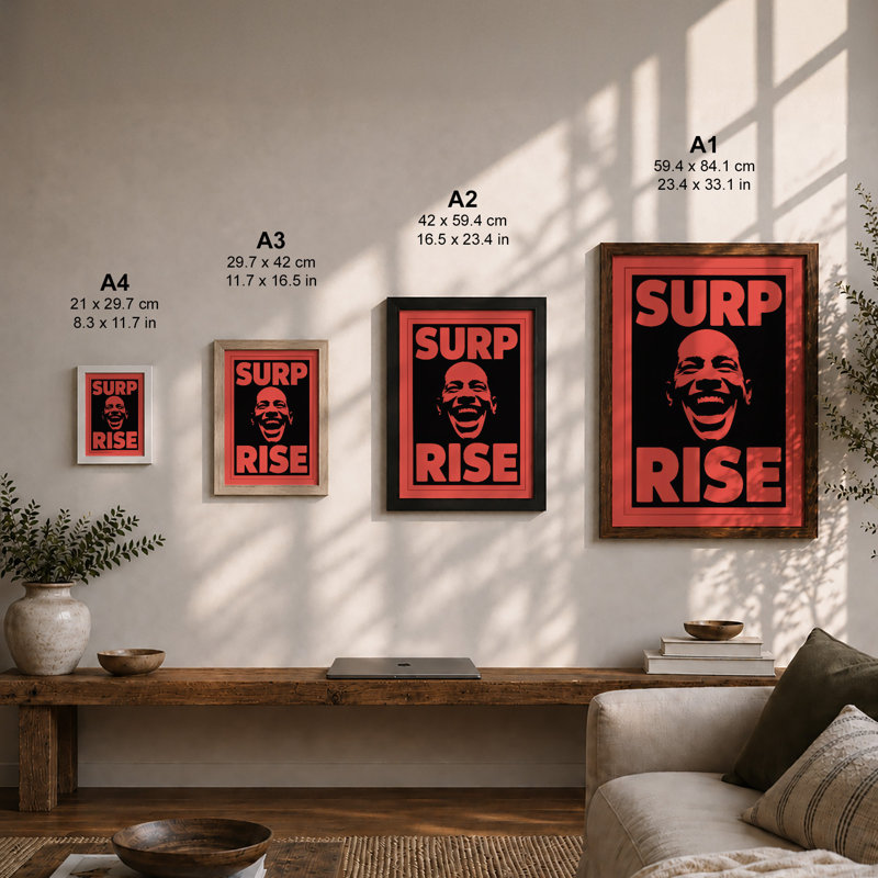 Surprise Graphic Design - Framed Print, A2 - 59.4 x 42.0 cm, Unframed