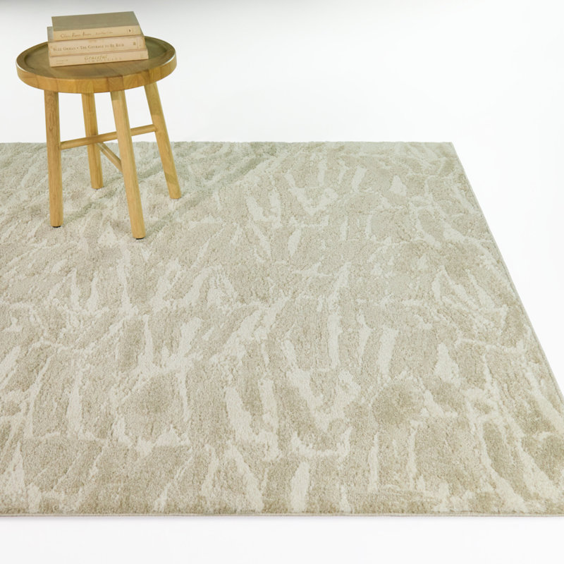 Parys Beige/Cream Abstract Contemporary Area Rug, 5'3" x 7'