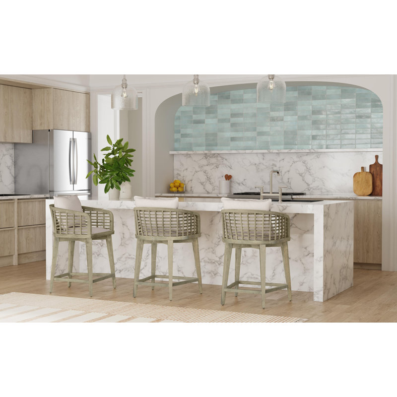 Sundance Barrel Back Swivel Counter Stool, Driftwood