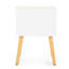 Table de chevet moderne à 2 tiroirs en blanc avec tiroir de rangement et tablette pour le salon