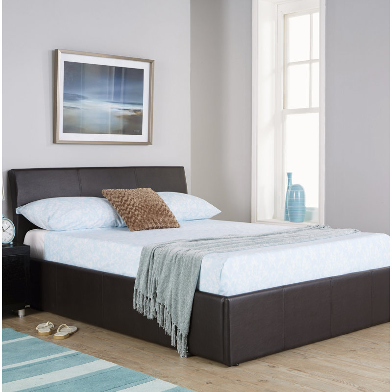 Baudoin Upholstered Ottoman Storage Bed, Brown, Kingsize (5')