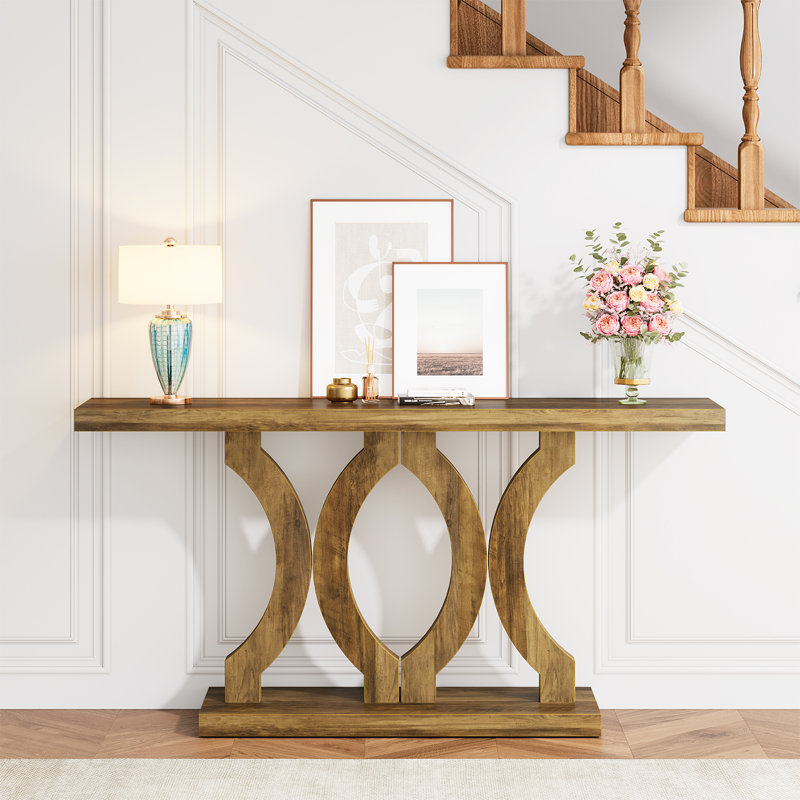 Console de 55,12 po, table de canapé derrière le canapé, longue table d'entrée, console de canapé, console étroite, table de couloir pour le salon de l'entrée