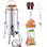 Ensemble de brûleur au propane en acier inoxydable 200 000BTU et wok extérieur 41qt avec pieds à roulettes, 21 pouces Cazo Para Carnitas mexicain robuste, idéal pour les braiser Carnitas