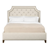 Audrey/Asher Queen Tufted Upholstered Low Profile Panel Bed