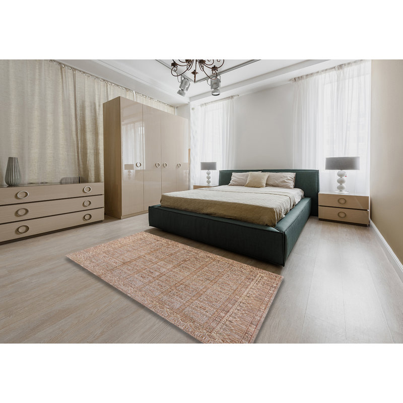 Tapis brun à motif oriental, Rectangle 6 pi x 9 pi