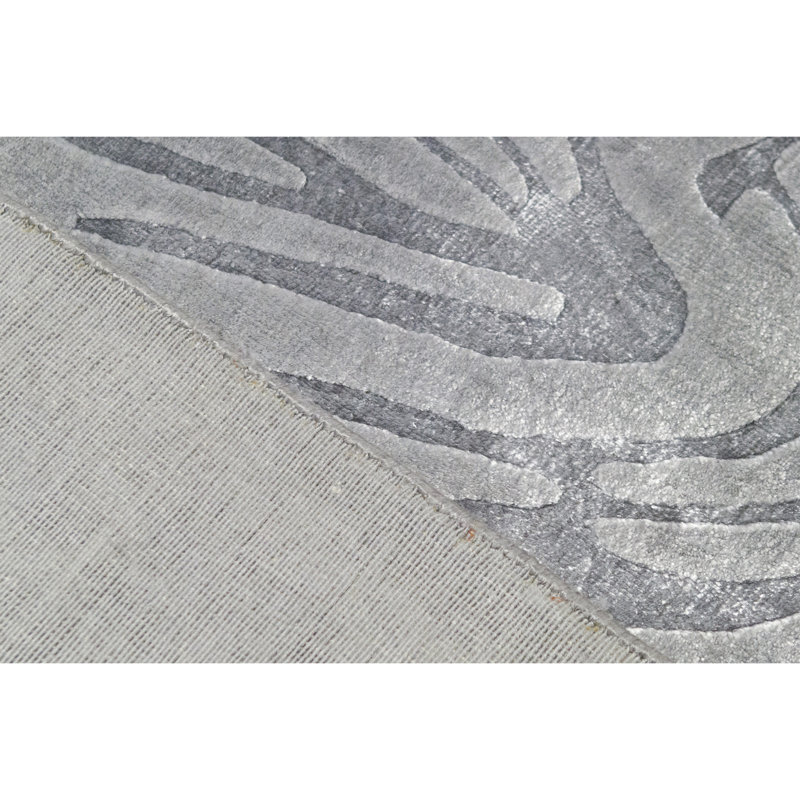 Hand-Knotted High-Quality Gray Area Rug