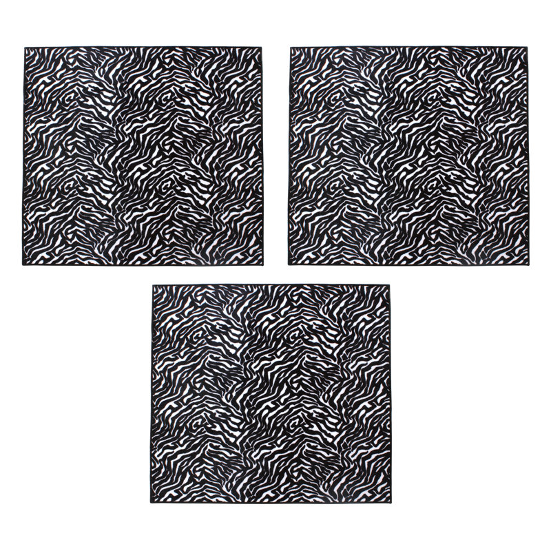 Blaydon Washable Animal Print Indoor Rug, Square 3'