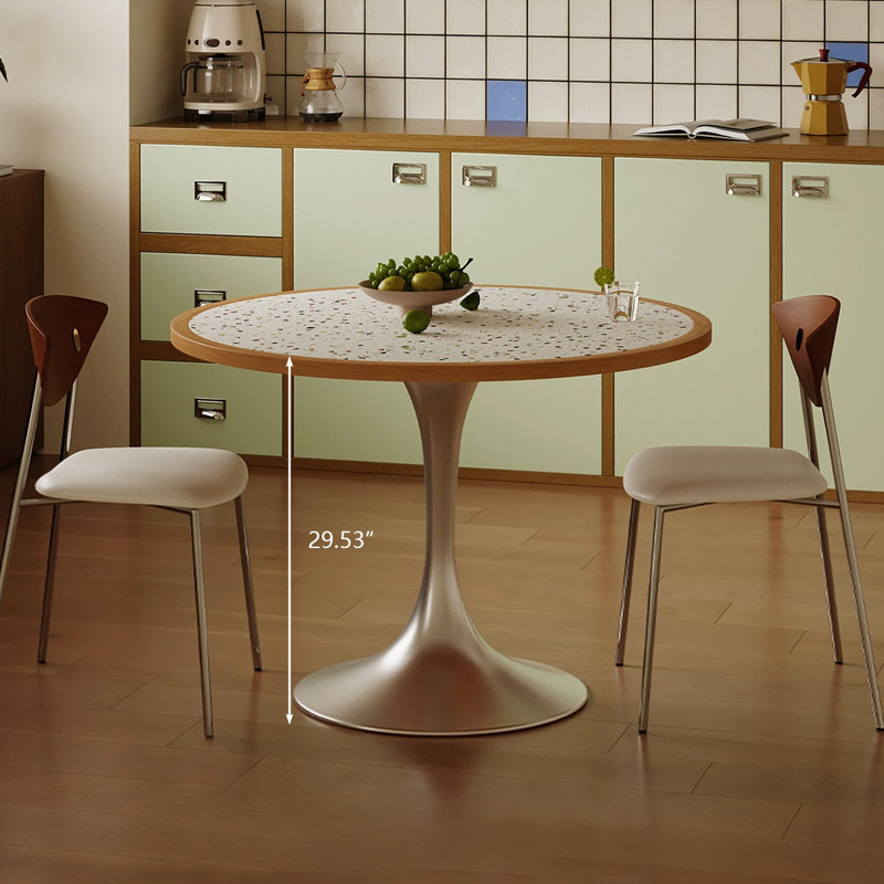 Table de salle à manger, H 29,53 po x L 43,31 po x l 43,31 po