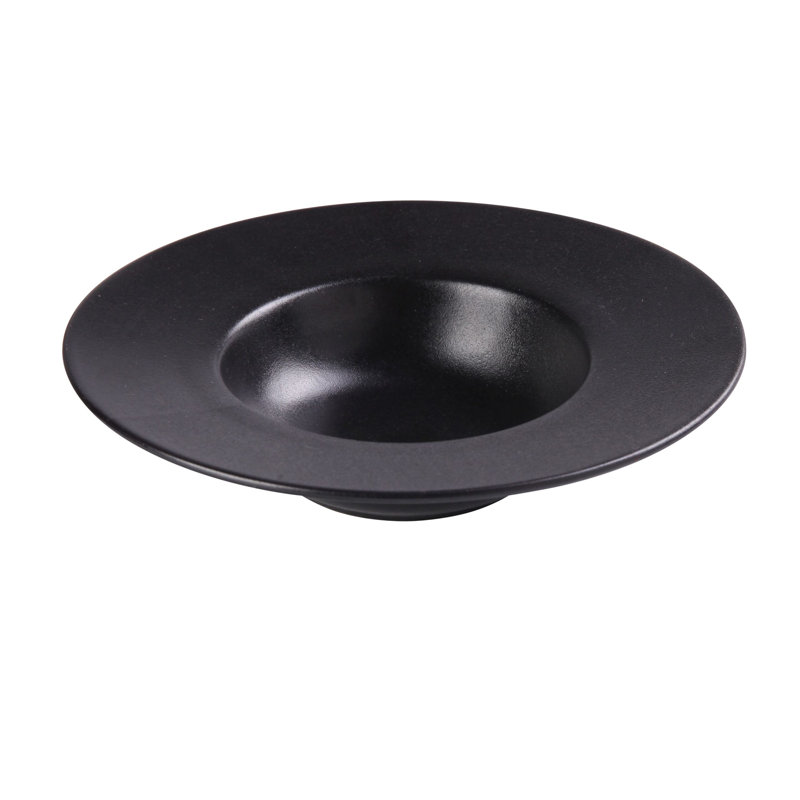 Assiette à dessert en porcelaine noire 16 oz Yanco Noble