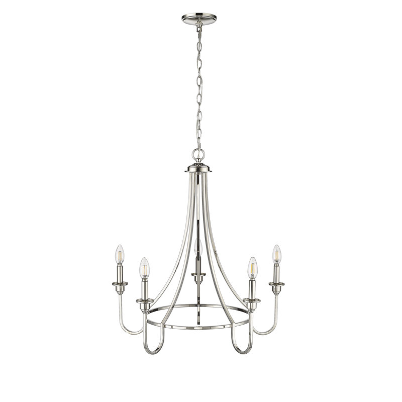 Lustre à 5 lumières Artemis, Nickel poli