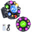 Projecteur rotatif 120 W à 6 bras RVBW, projecteur de scène à télécommande activé par le son Dmx512, 23 lumières DEL à DEL pour disco club, bar, mariage, fête