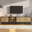 Unfinished TV Stand for TVs up to 70" with Fireplace Included