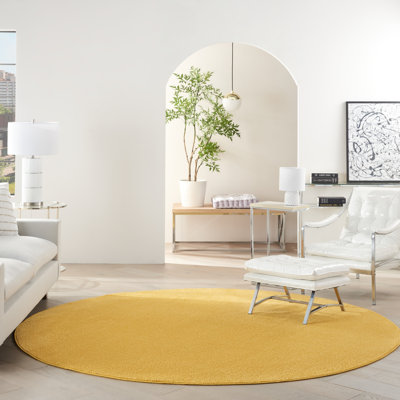 Tapis intérieur / extérieur jaune Nourison Essentials